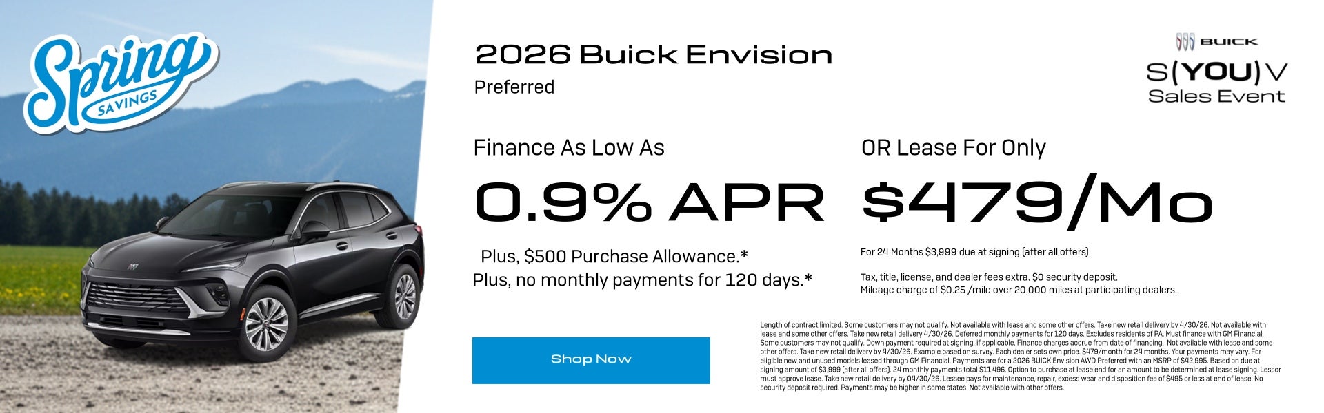 Buick Envision Special Offer