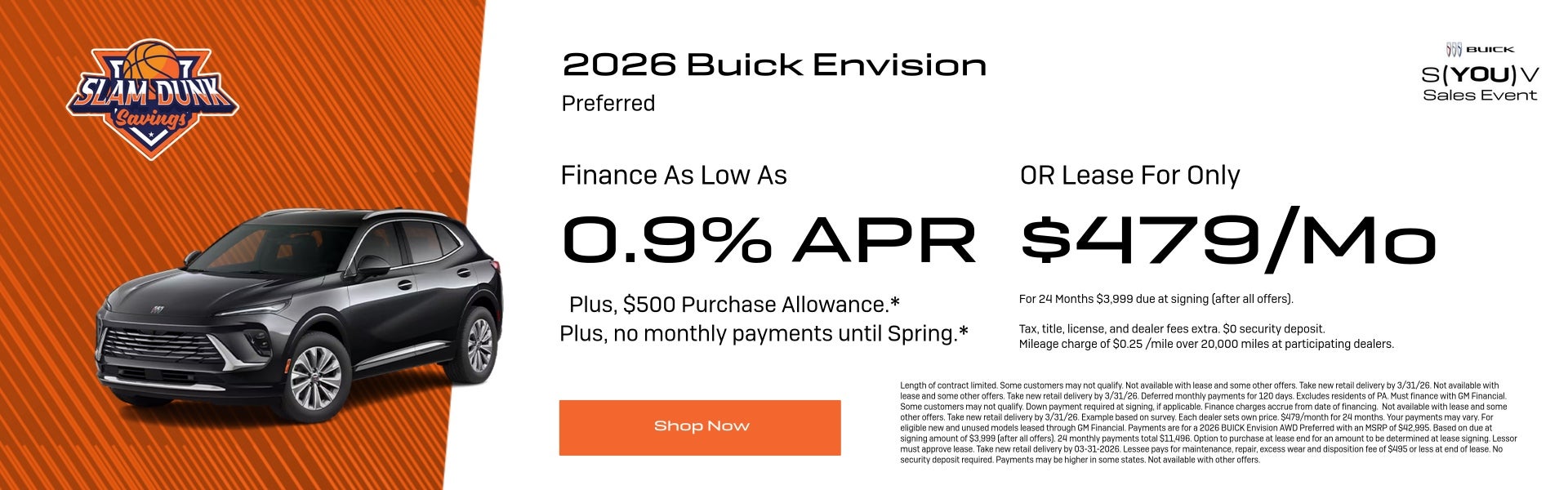 Buick Envision Special Offer